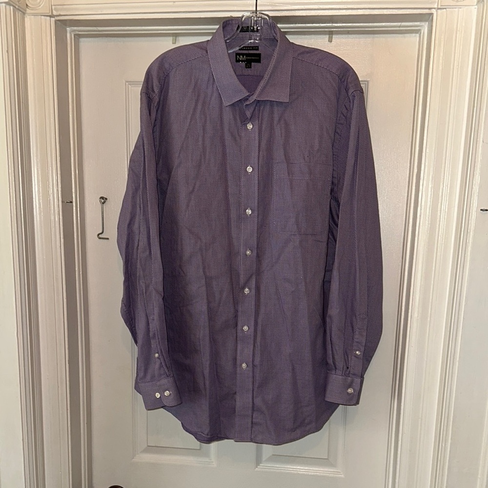 Men’s Neiman Marcus Purple Dress Shirt Size 17.5